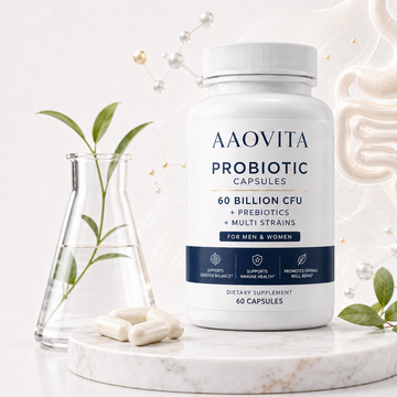 AAOVITA Probiotic Capsules with flask