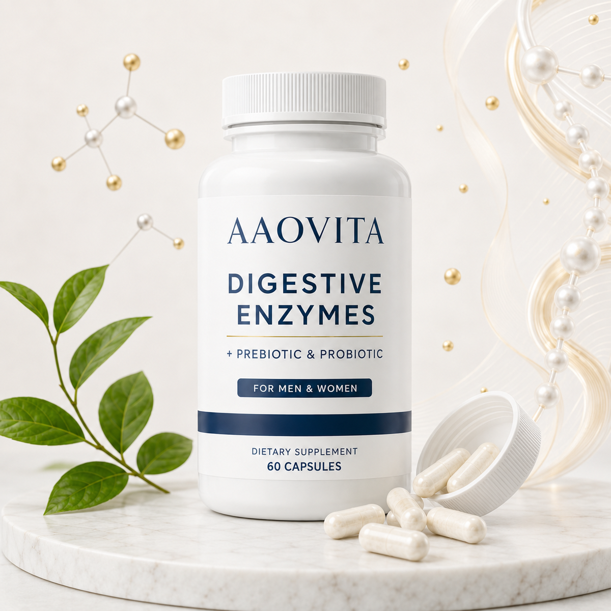 AAOVITA Digestive Enzymes on podium