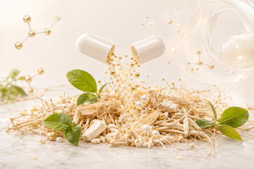 Capsules with organic prebiotic fibre